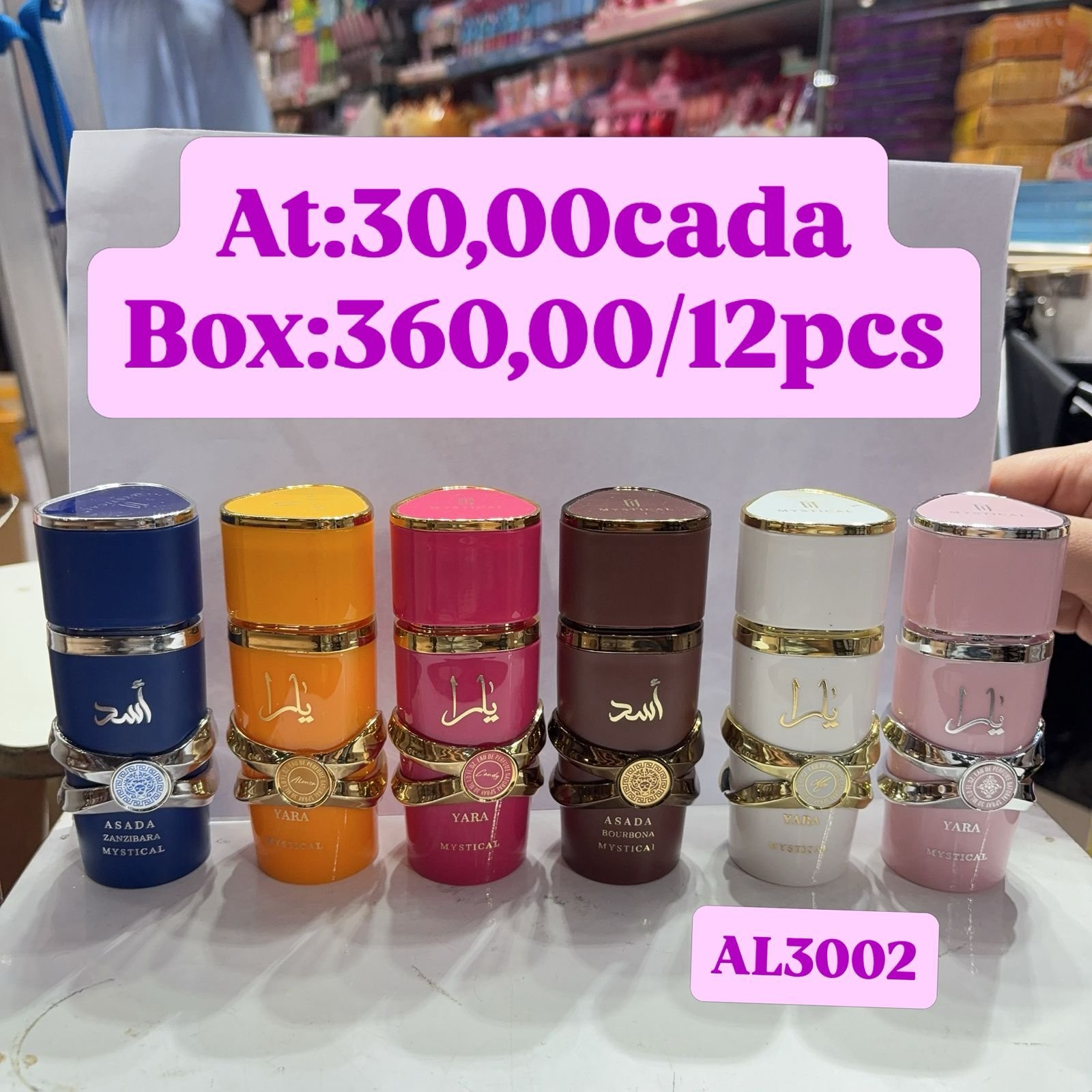 AL3002 perfume árabe 30ml miniatura box/12pcs