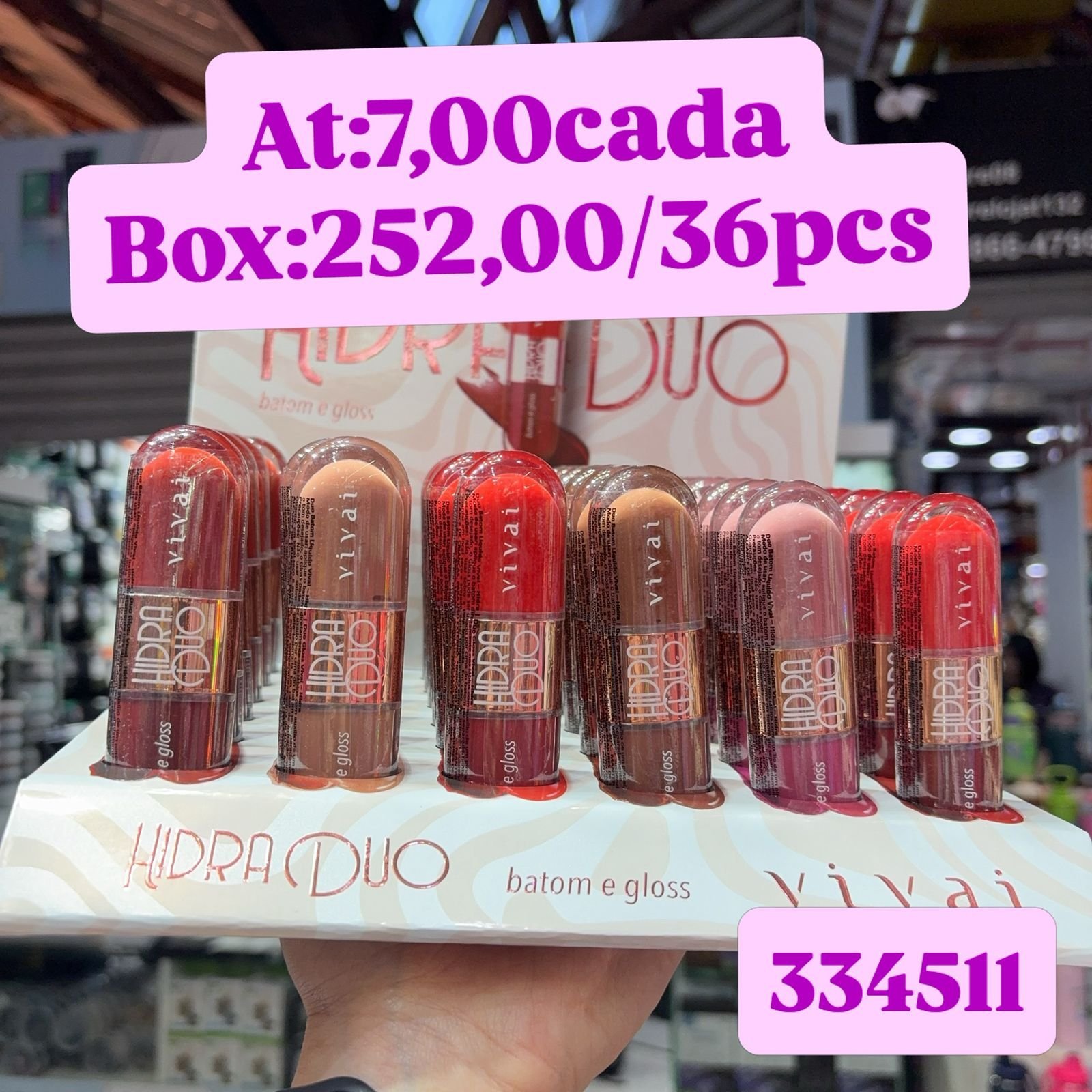 33451 batom e gloss vivai box/36pcs