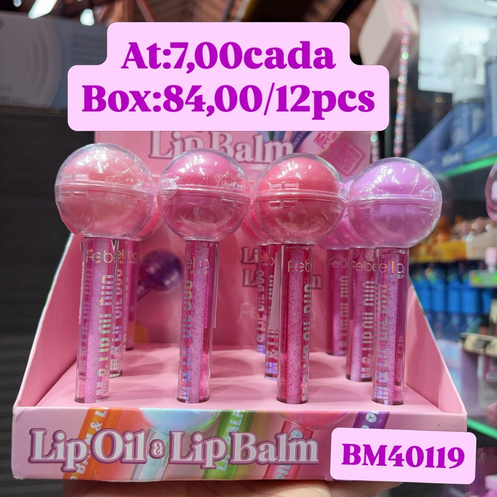 BM40119 Lip balm Febella box/12pcs