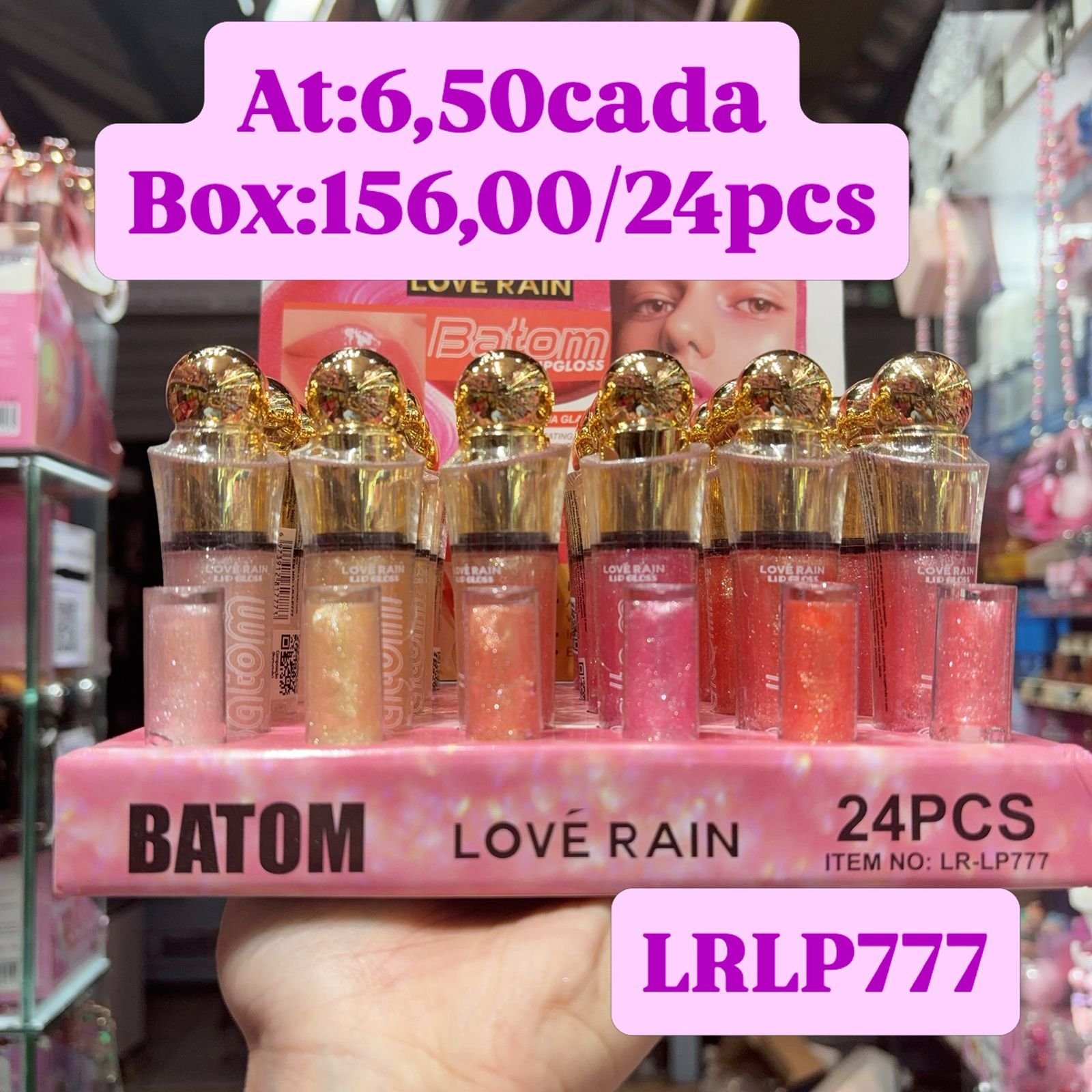 LRLP777 gloss love rain box/24pcs