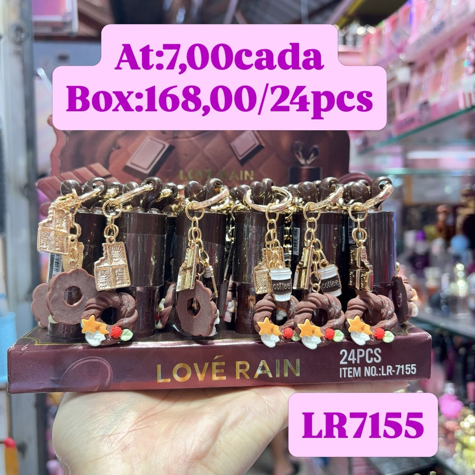 LR7155 Lip gloss Chocolate box/24pcs