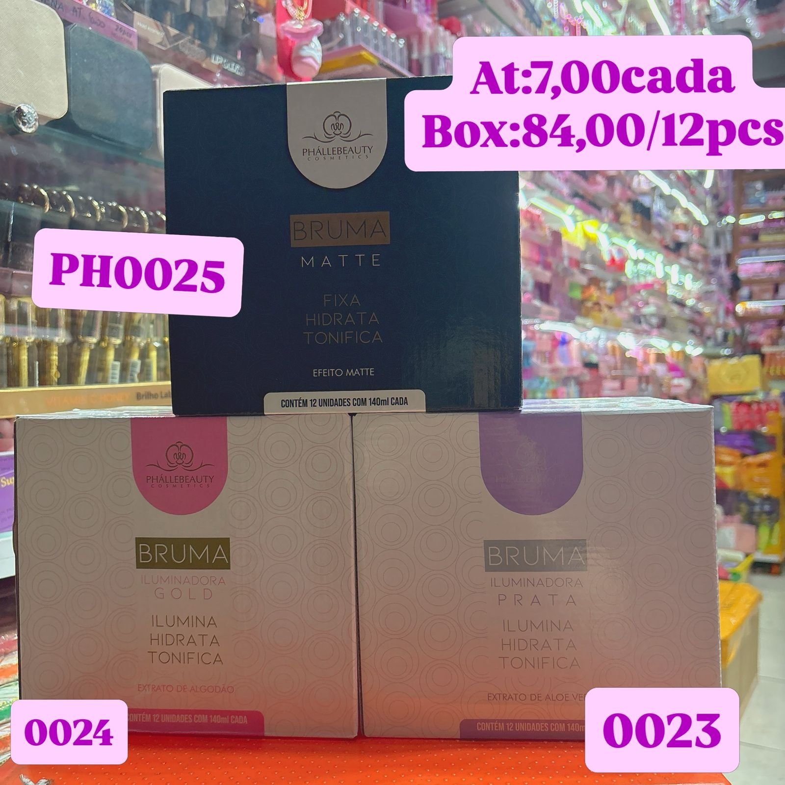bruma phallebeauty matte/Gold/prata box/12pcs