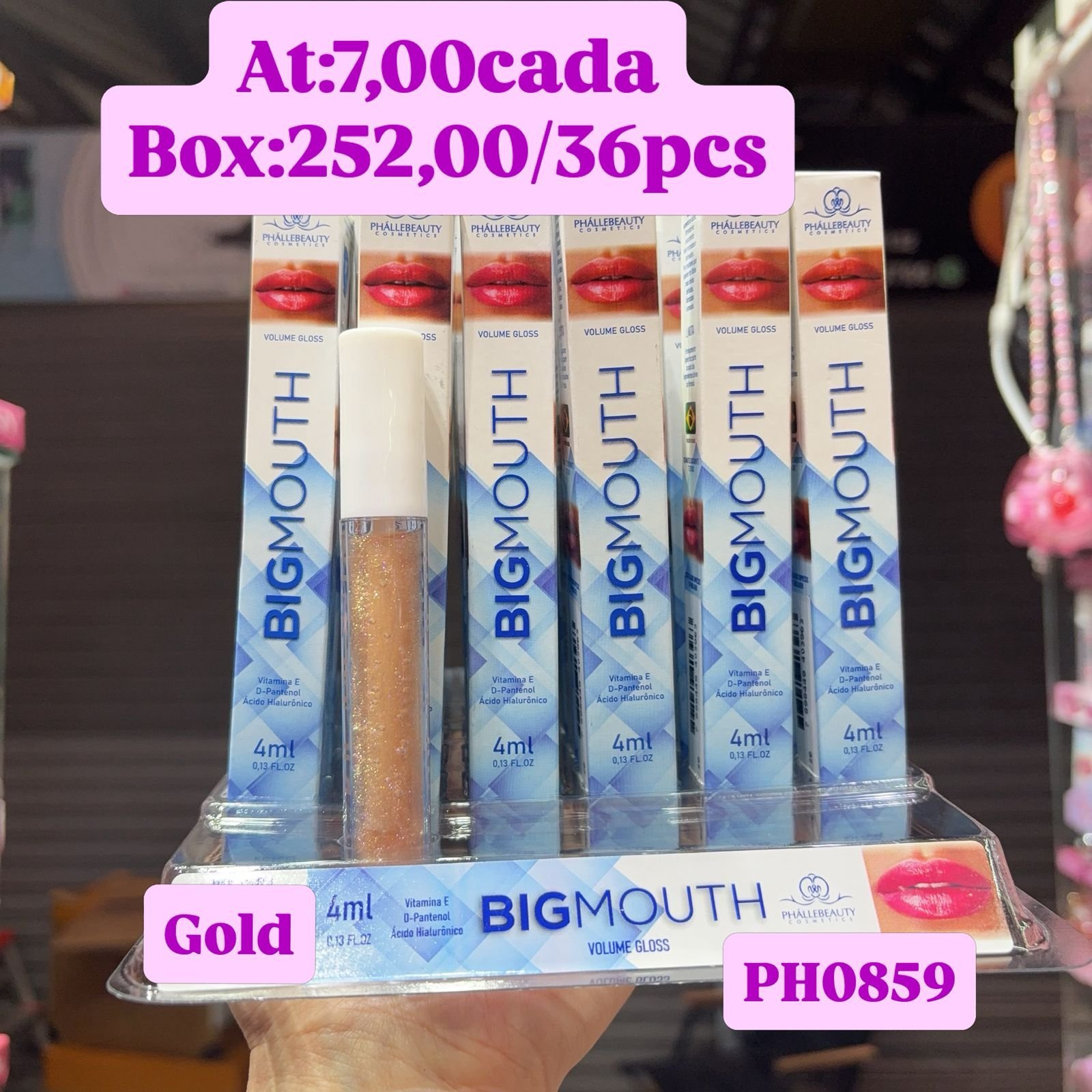 PH0859 big Mouth Gold box/36pcs