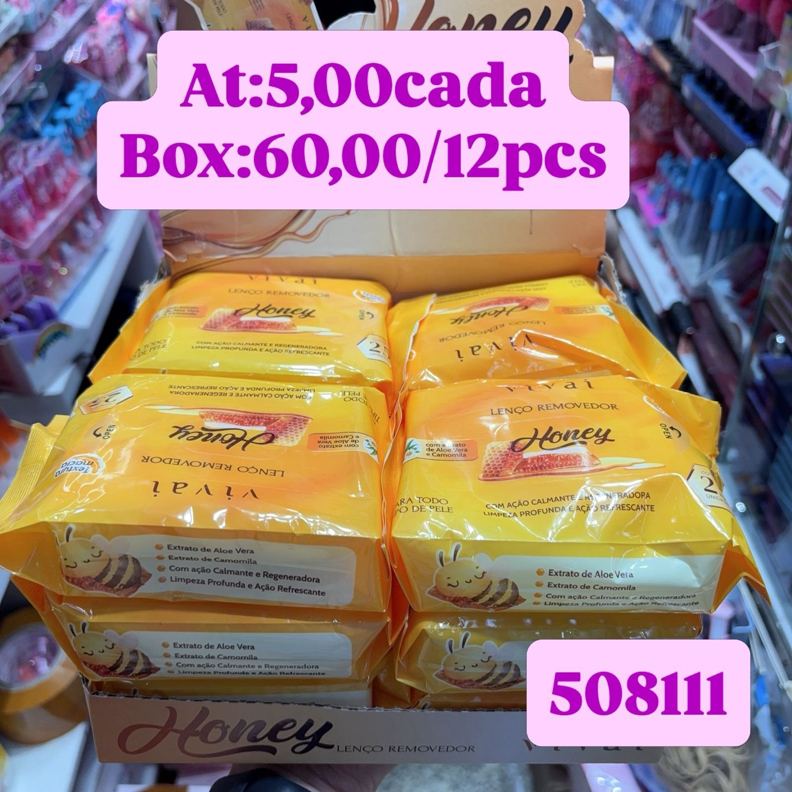 508111 lenço mel vivai box/12pcs
