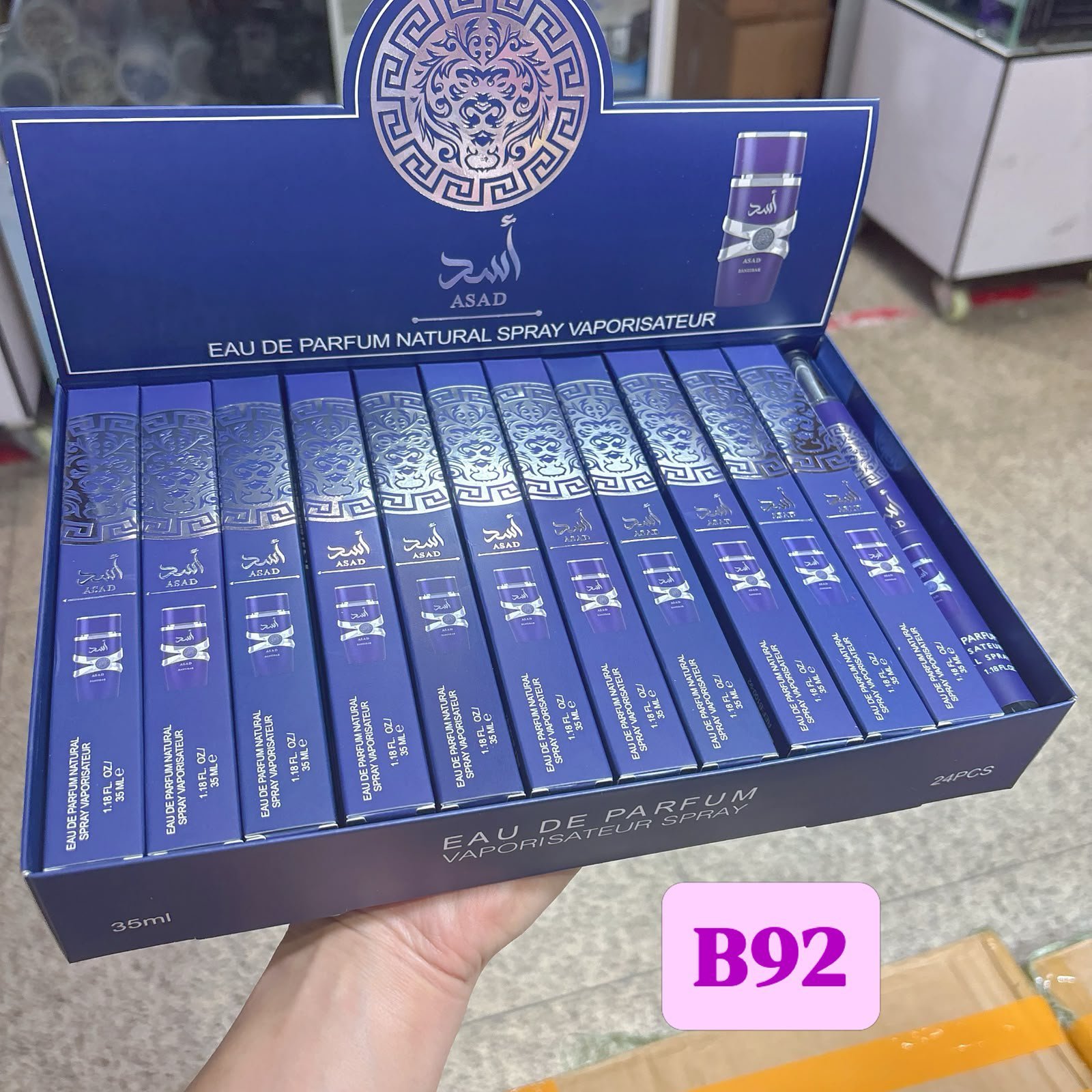 B92 perfume asad spray box/24pcs