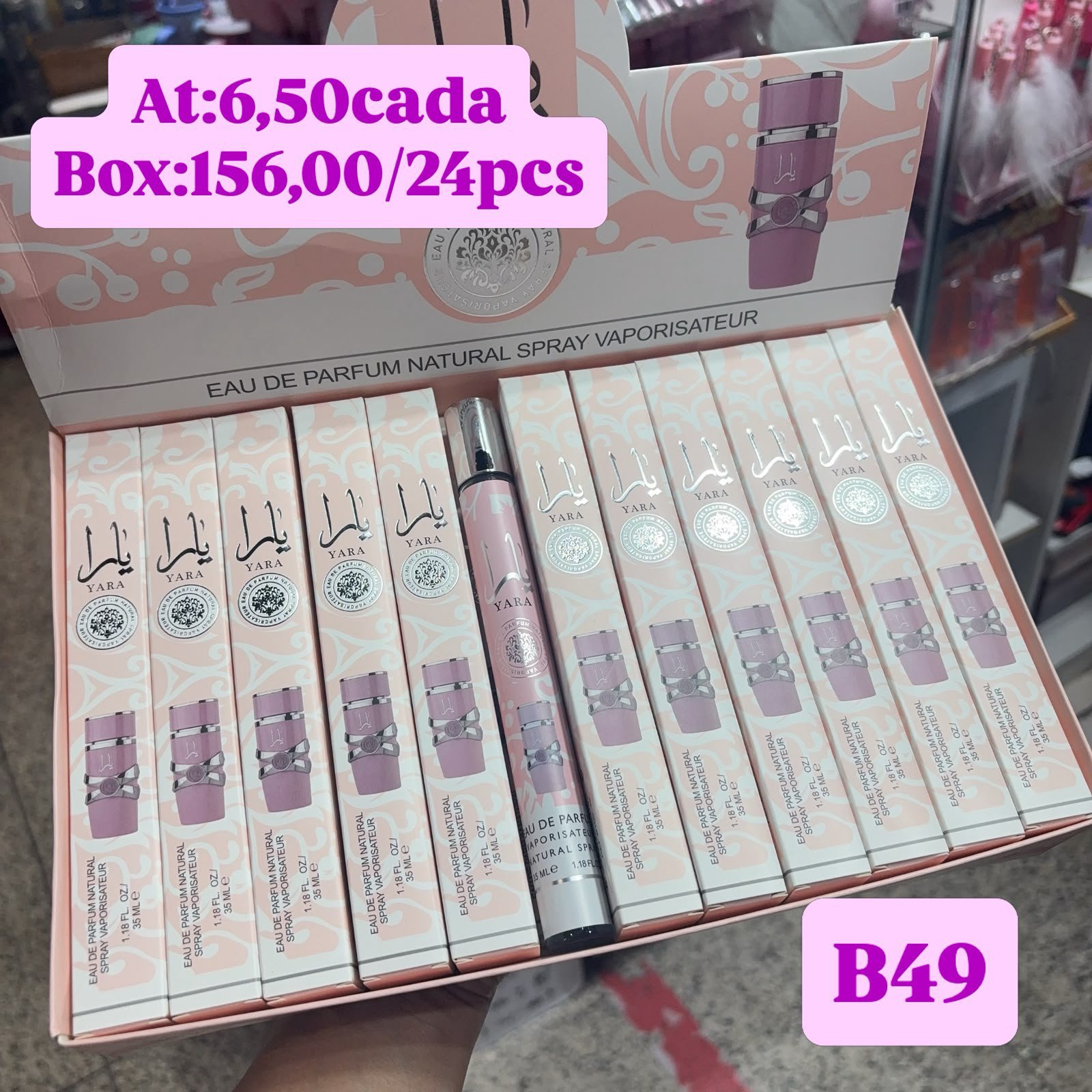 B49 Yara rosa spray box/24pcs