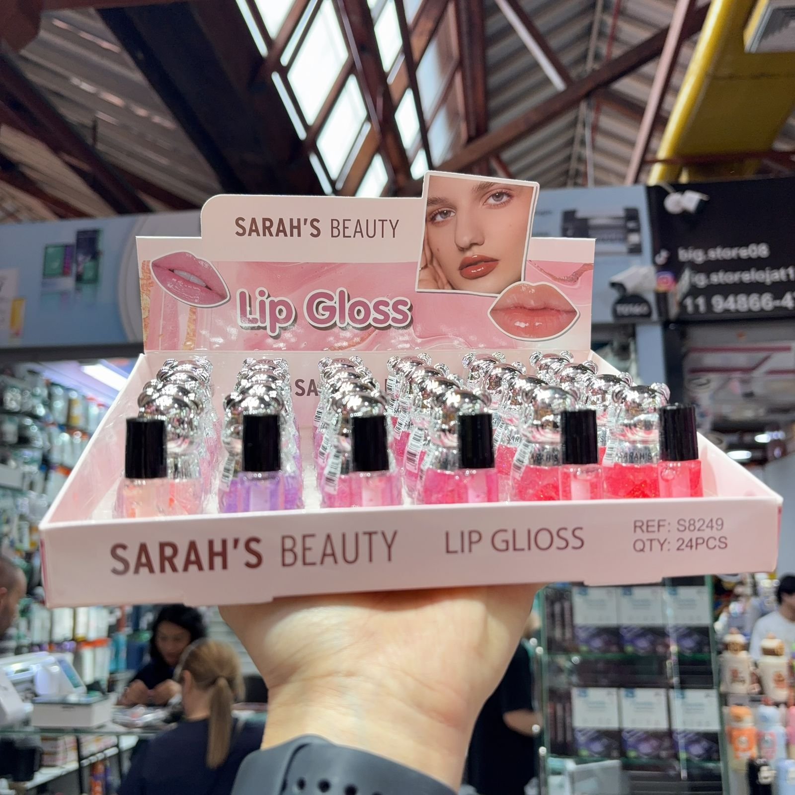 S8249 Lip gloss sarah's Beauty box/24pcs