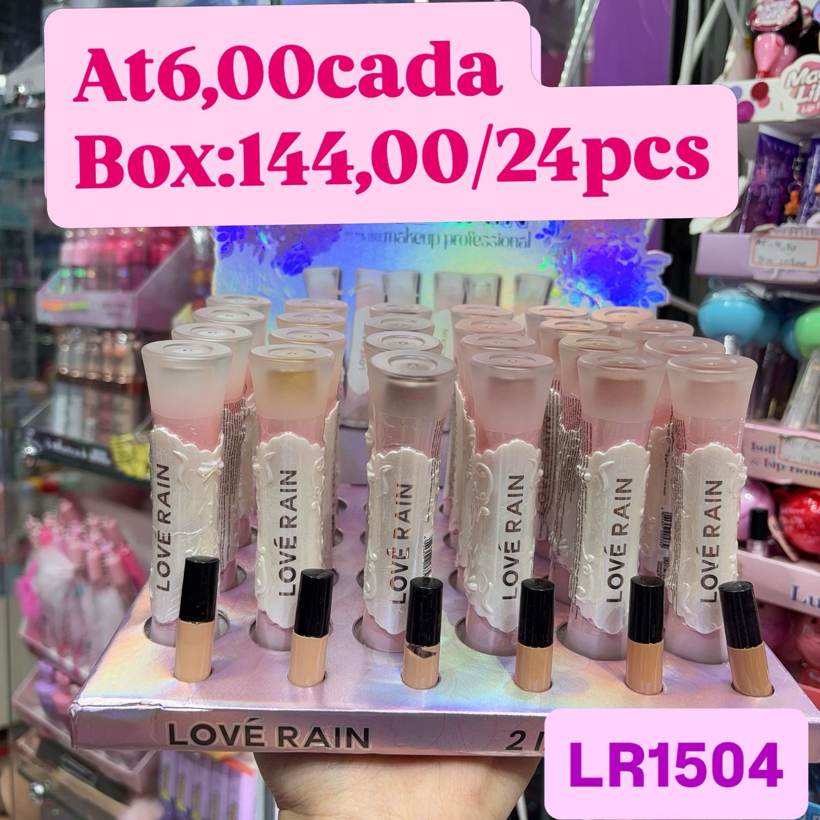 LR1504 corretivo e iluminador líquido love rain box/24 pcs