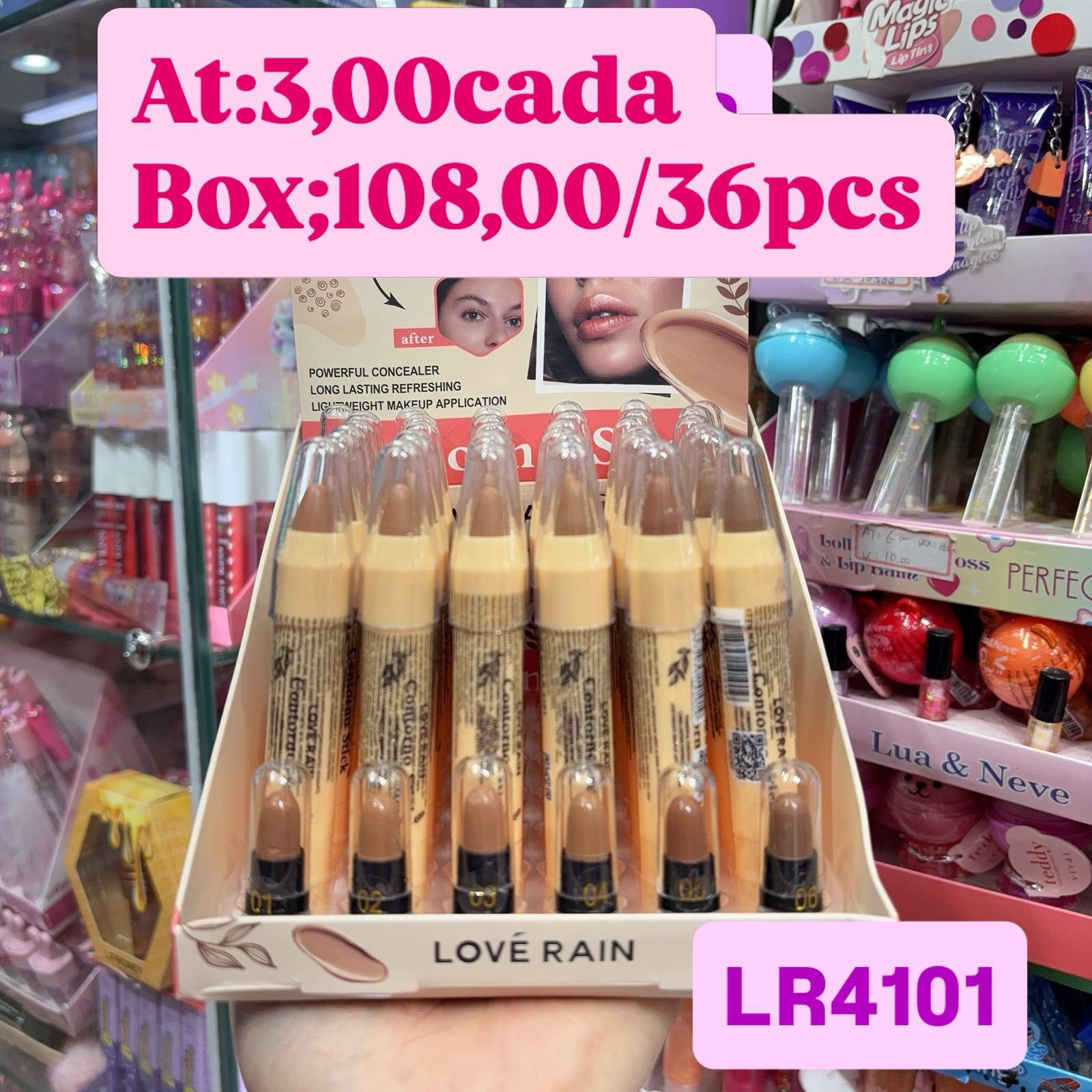 LR4101 contorno love rain box/36pcs