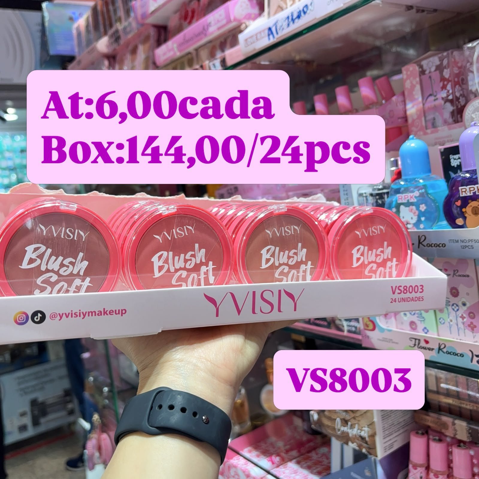 VS8003 blush soft box/24pcs