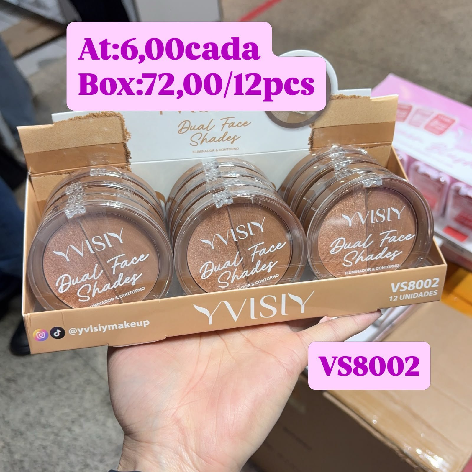VS8002 contorno iluminador box/12pcs