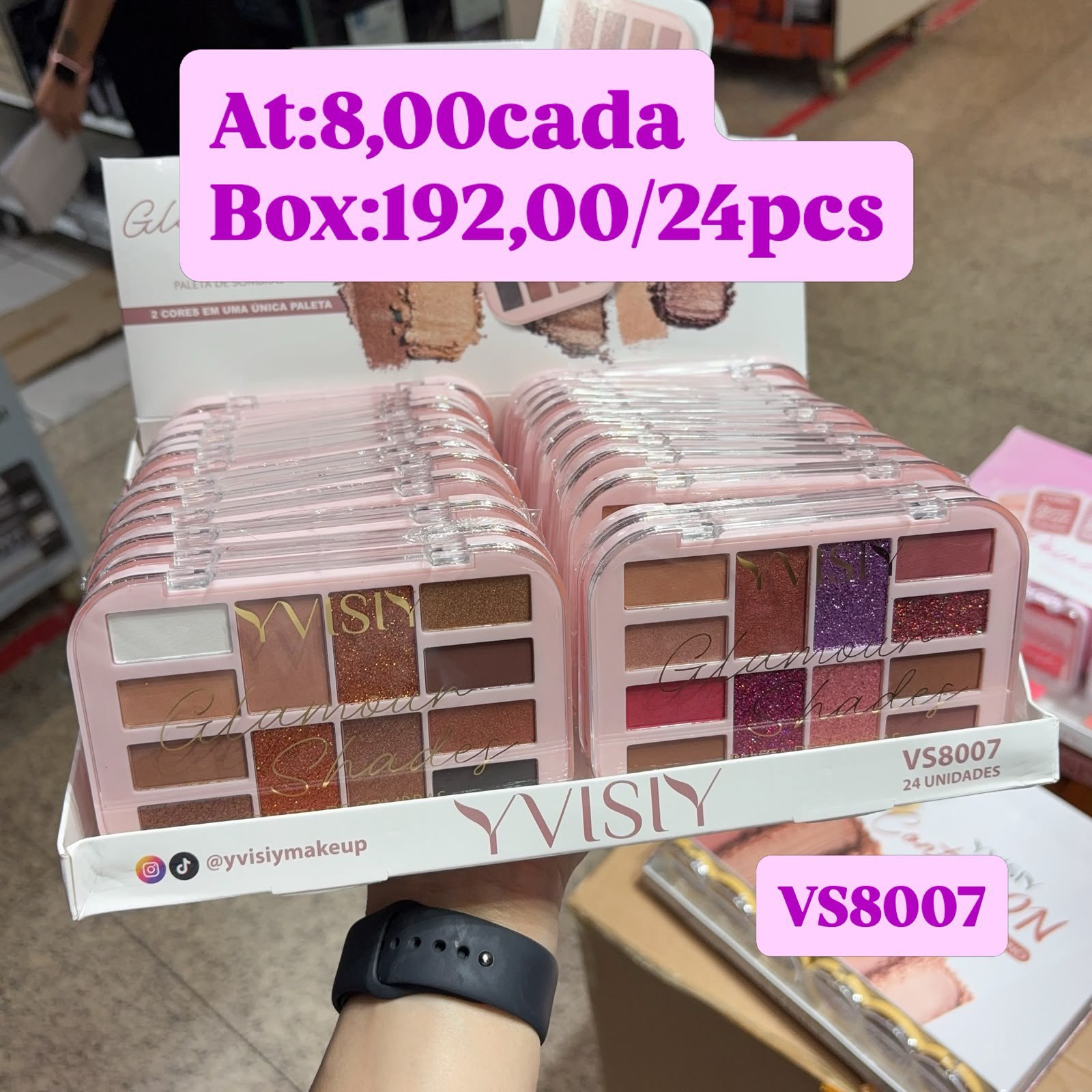 VS8007 paleta sombras visi box/24 pcs