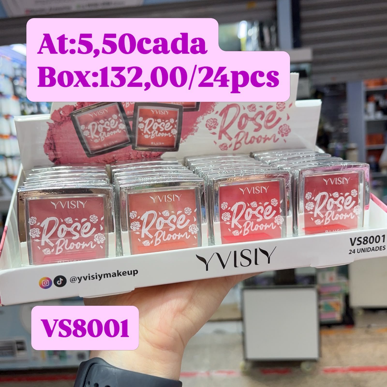 VS8001 blush rose Bloom box/24pcs