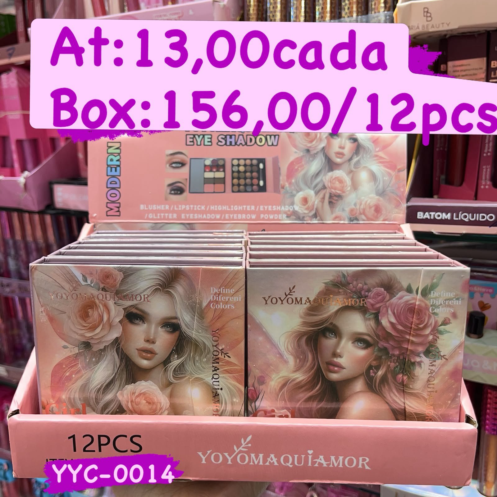 YYC-0014 paleta sombra box/12pcs