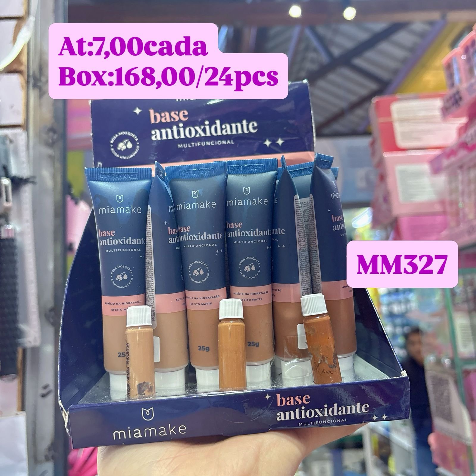 MM327 base tons escuros mia make box/24pcs