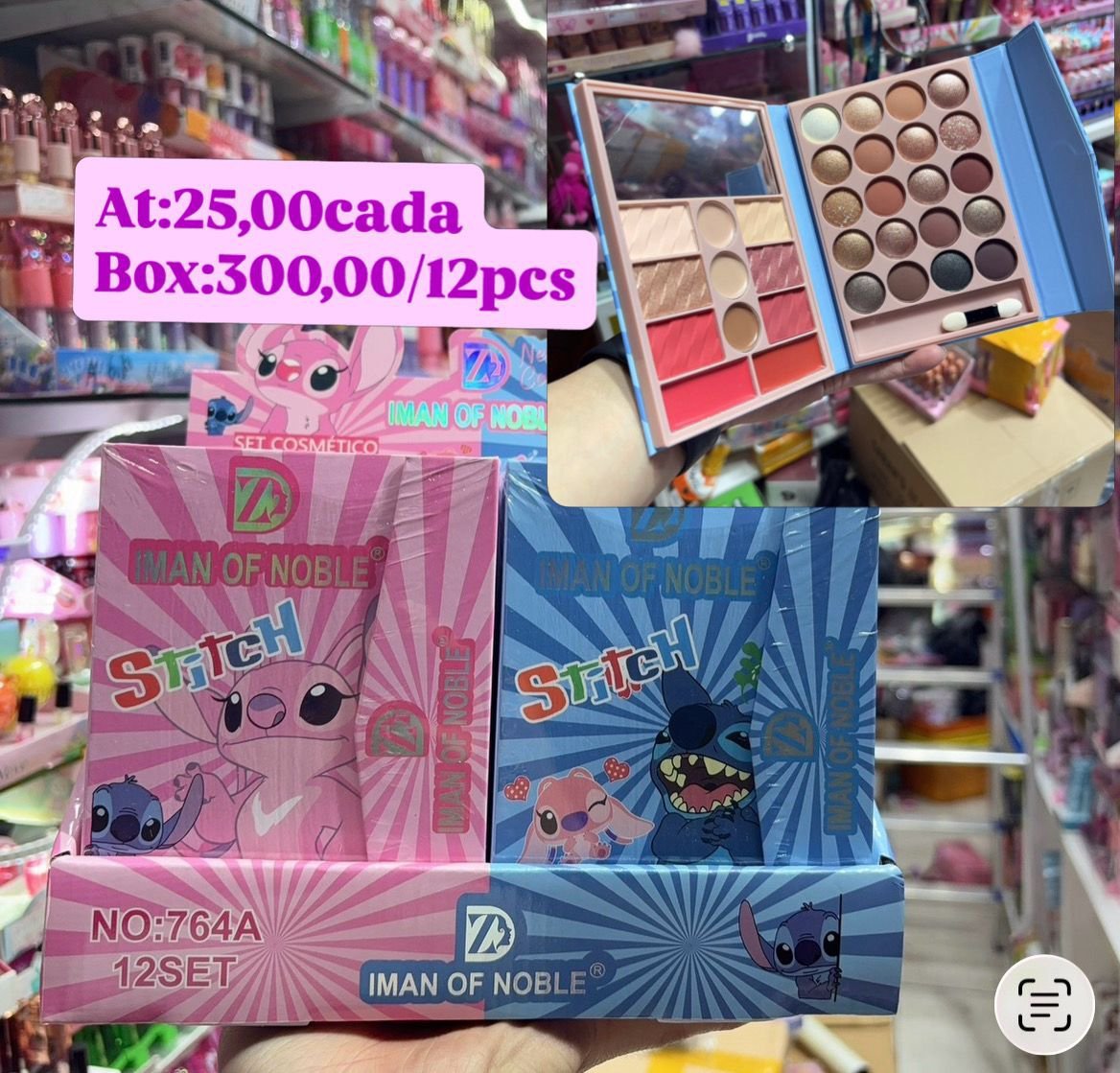 Estojo de maquiagem Stitch box/12pcs
