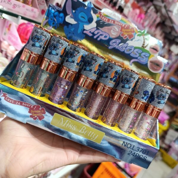 L3701 LipGloss 24hrs Stitch miss betty box/24pcs