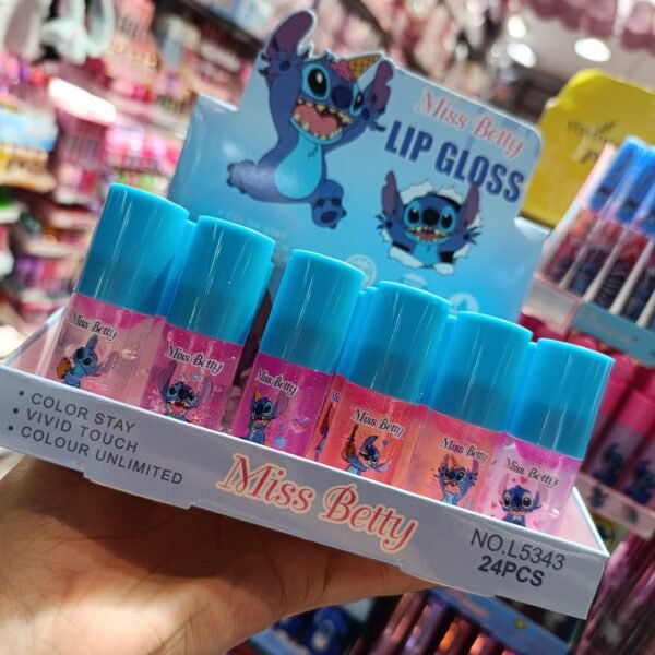 L5343 Lipgloss Stitch miss betty box/24pcs