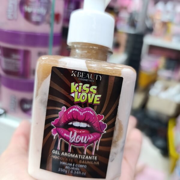 Gel aromatizante chocolate com baunilha Kiss love box/12pcs