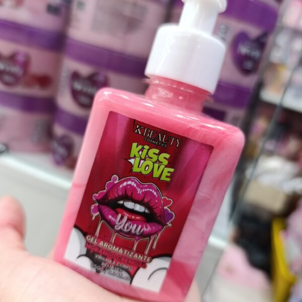 Gel aromatizante morango cremoso Kiss love box/12pcs