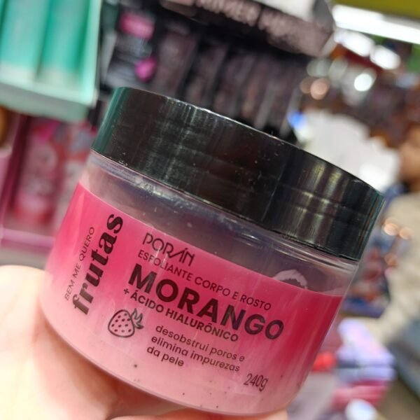 PR240 esfoliante corpora e rosto morango+ácido hialurônico porah box/6pcs