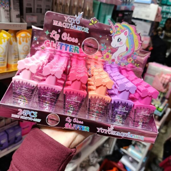 YYC0007 LipGloss glitter Yoyo box/24pcs