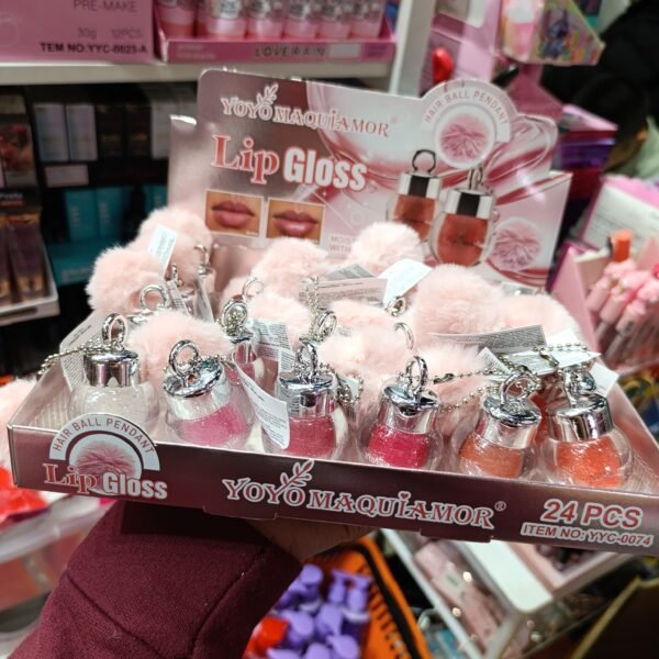 YYC0074 Lipgloss hair ball pendant box/24pcs