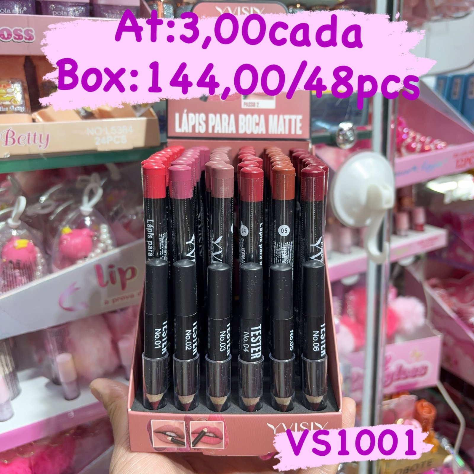 VS1001 lapisparaboca VISI BOX/48pcs