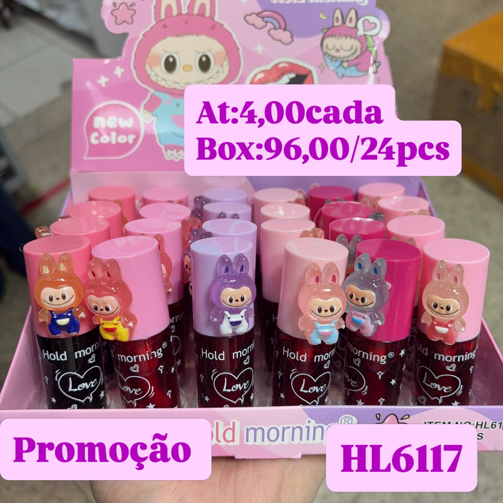 HL6117 A Hold Morning Lip tint Labubu/ 24Pcs