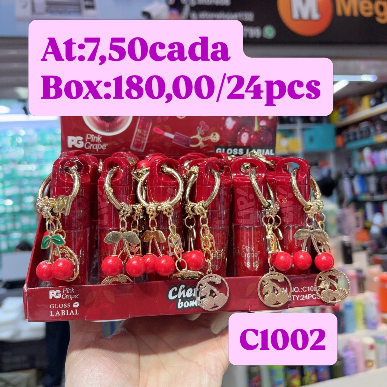 C1002 gloss cereja box:24pcs