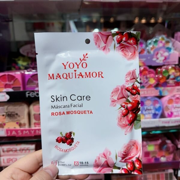 Máscara facial rosa mosqueta yoyomaquiamor