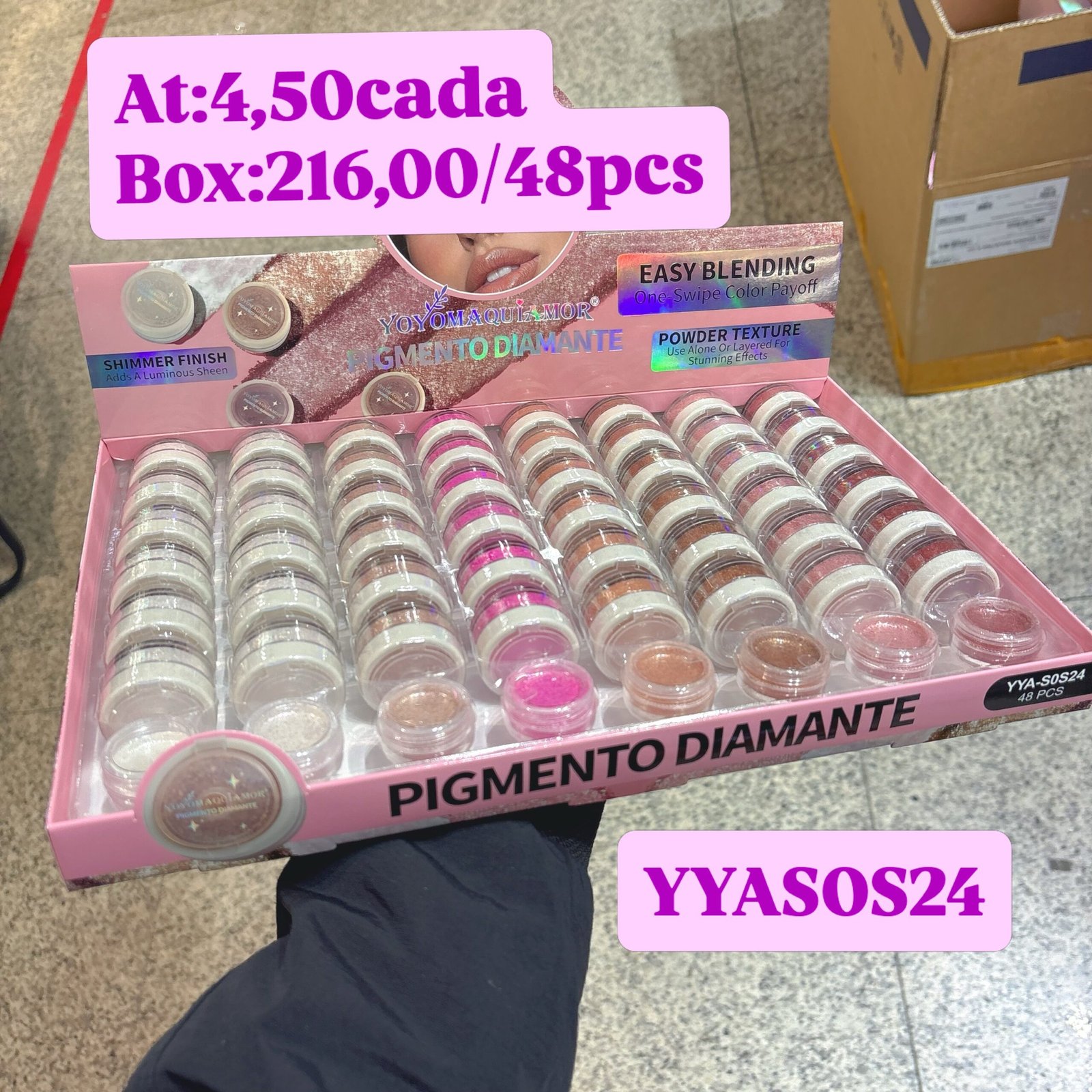 YYASOS24 pigmento yoyomaquiamor box:48pcs