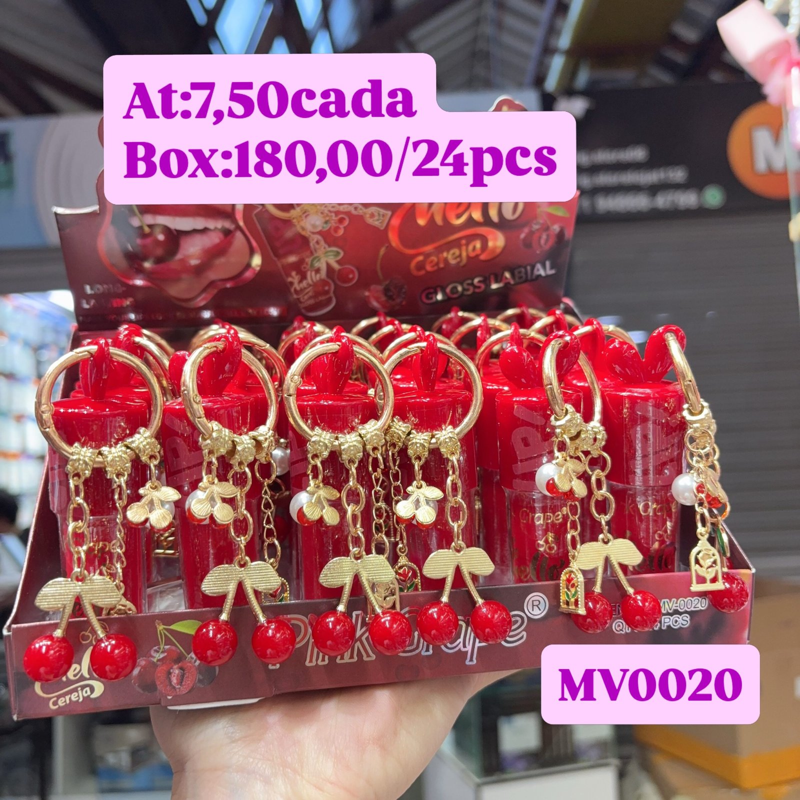 MV0020 gloss cereja box:24pcs