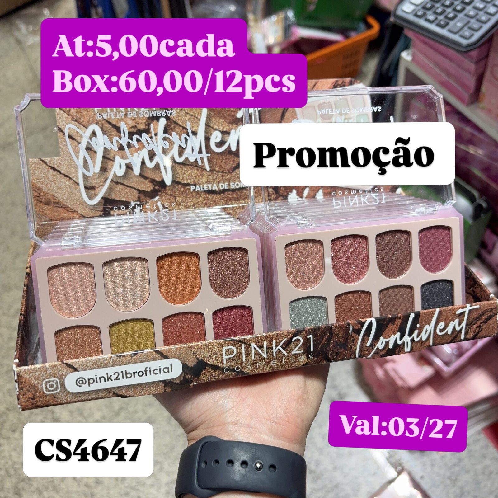 CS4647 paleta pink 21 box:12pcs