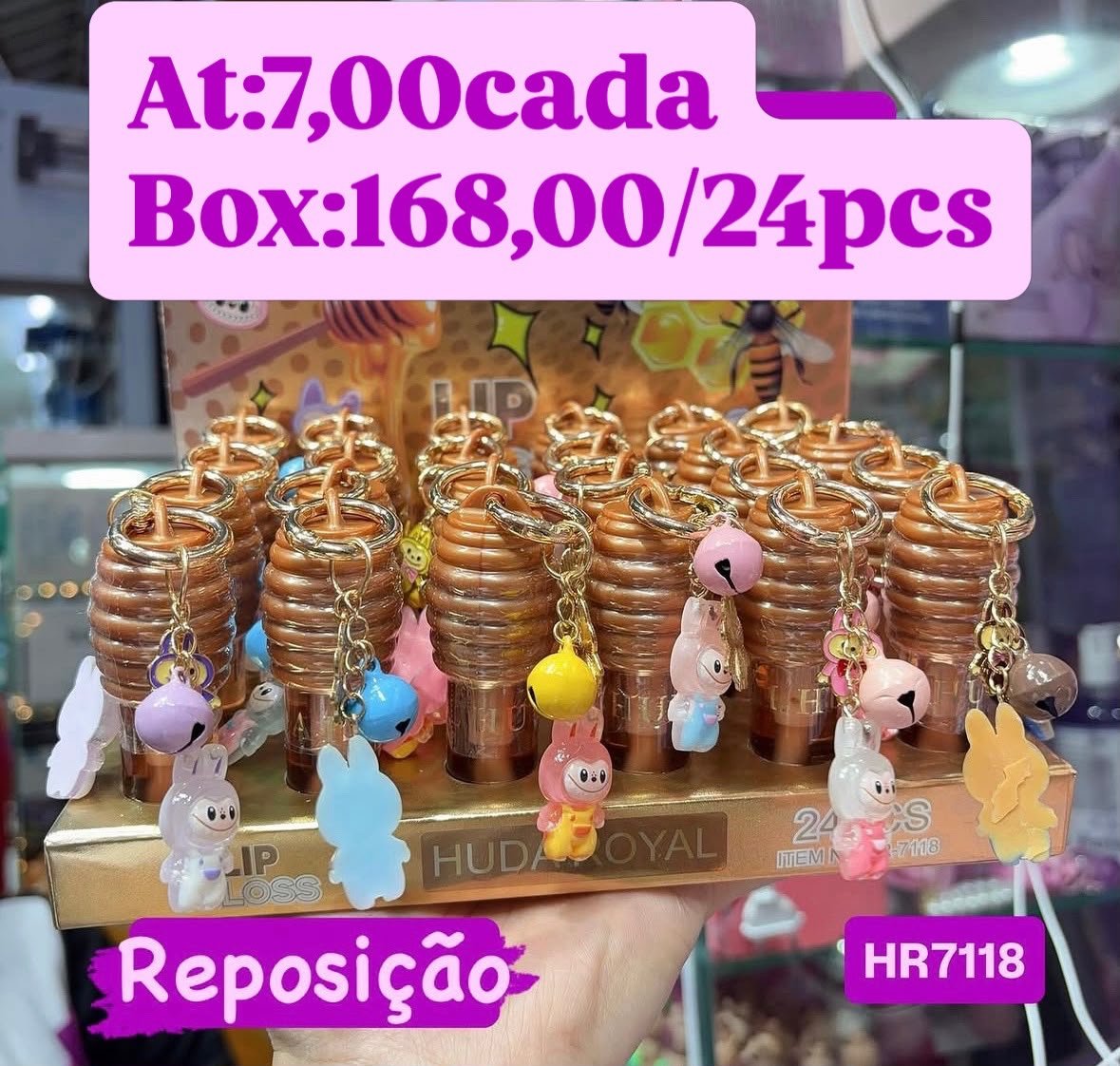 HR7118 gloss de mel box:24pcs
