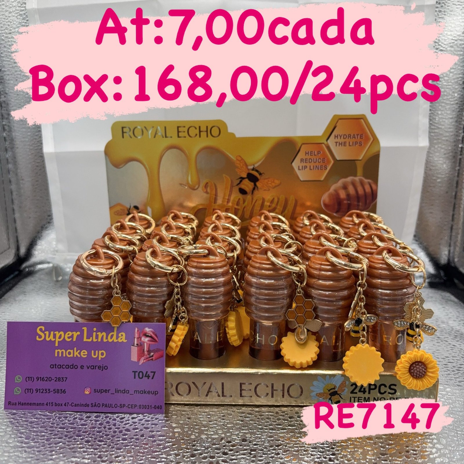 RE7147B lipgloss box/24pcs