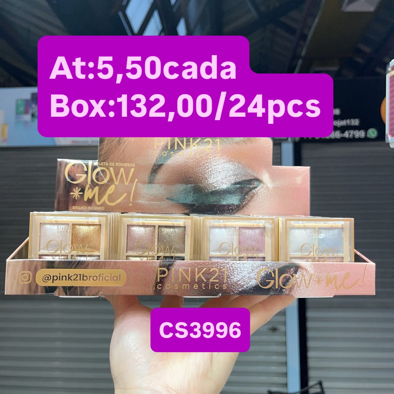 CS3996 Paleta de sombras pink21/ 24pcs