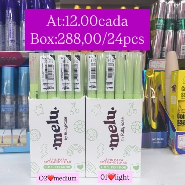 Lápis para sobrancelha ruby rose box/24pcs