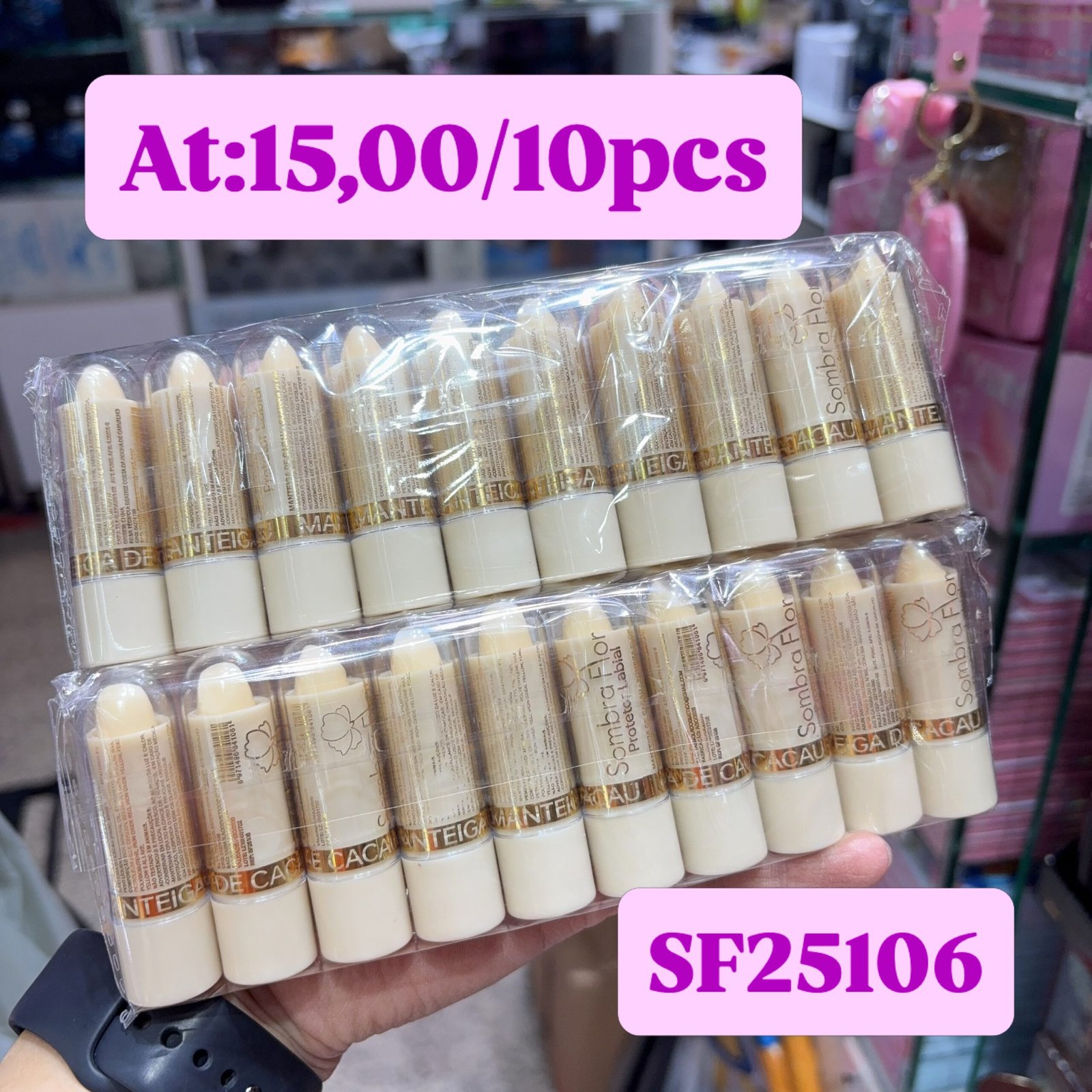SF25106 manteiga de cacau box:10pcs