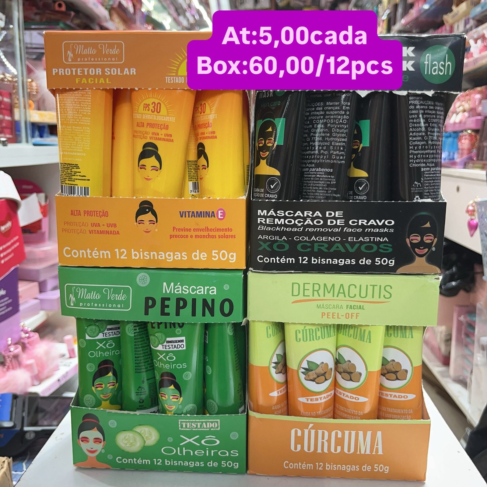 MB1250 mascara bisnaga matto verde box/12pcs