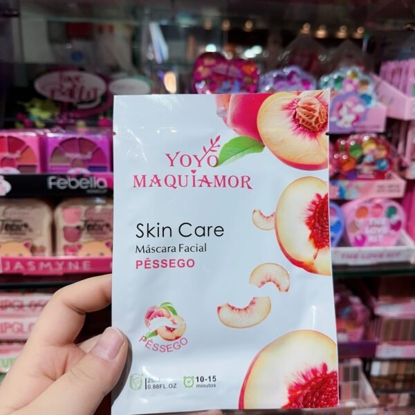 Máscara facial pêssego yoyomaquiamor
