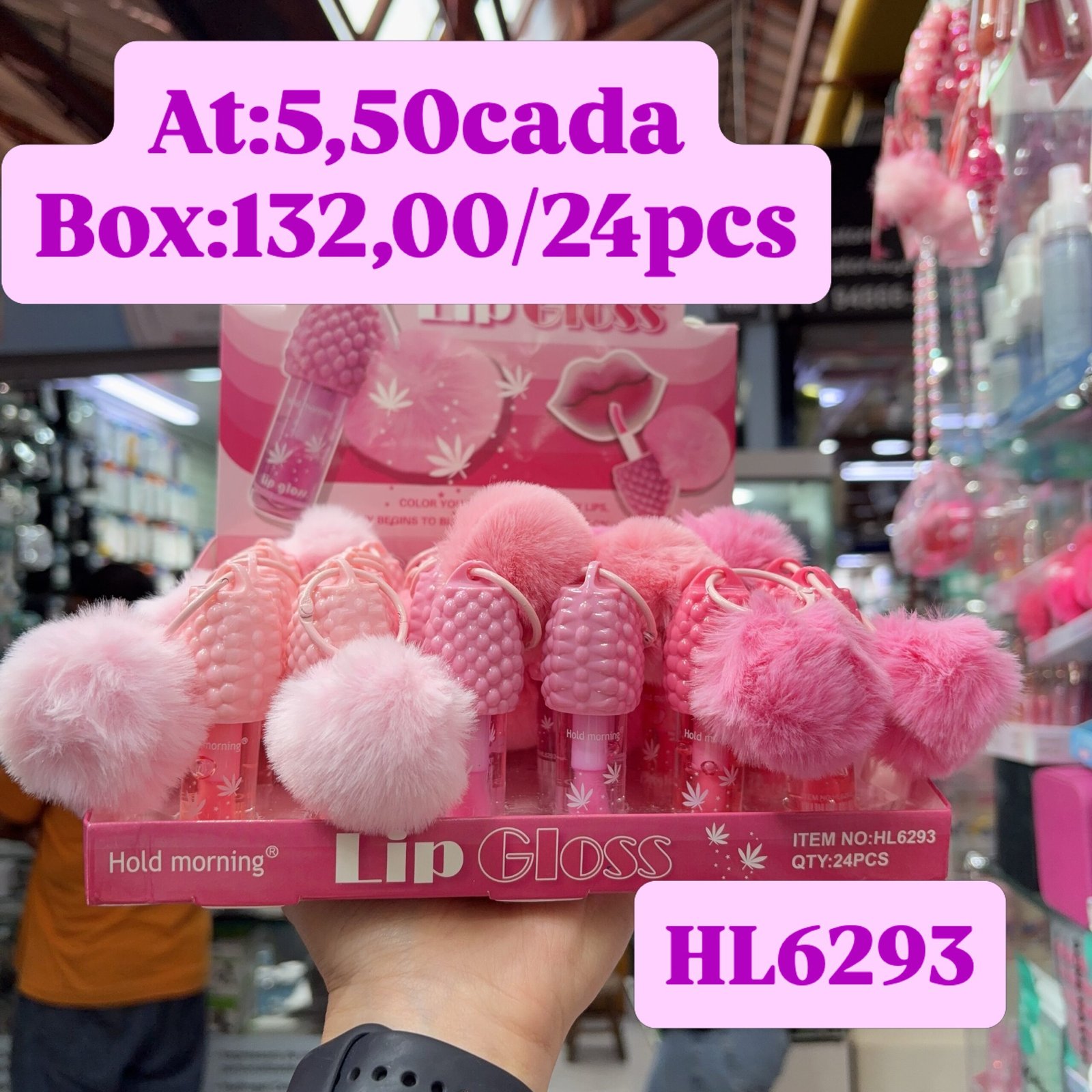 HL6293 gloss hold morning box/24pcs