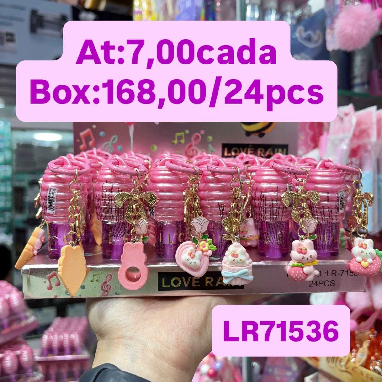 LR71536 gloss love rain box/24pcs