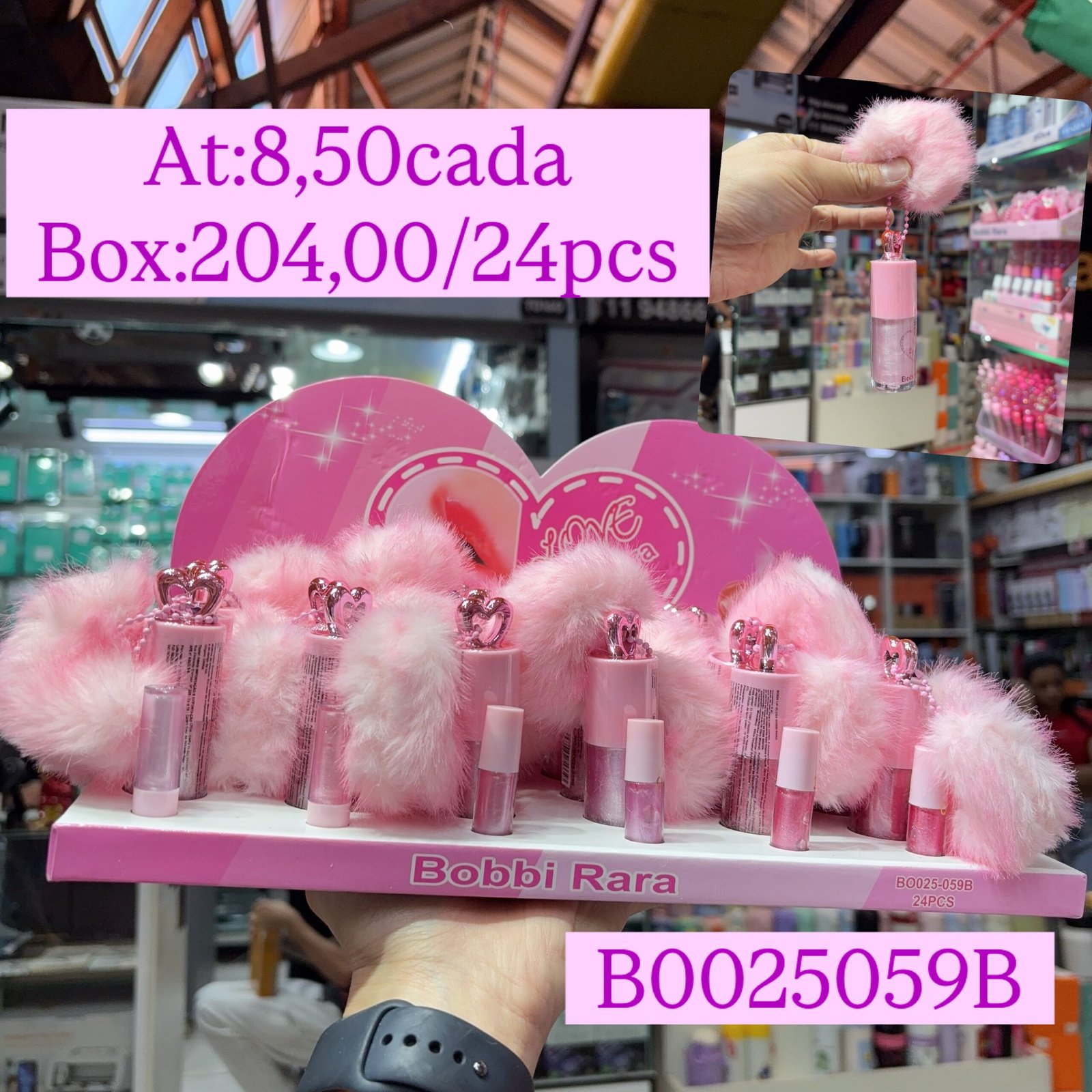B0025059B gloss bobbi rara box/24pcs