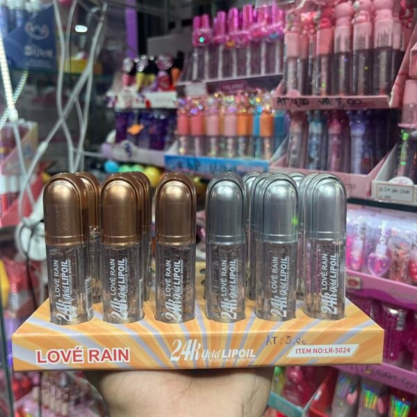 LR- 5024 Love Rain 24R Gold Lip Oil/ 24Pcs