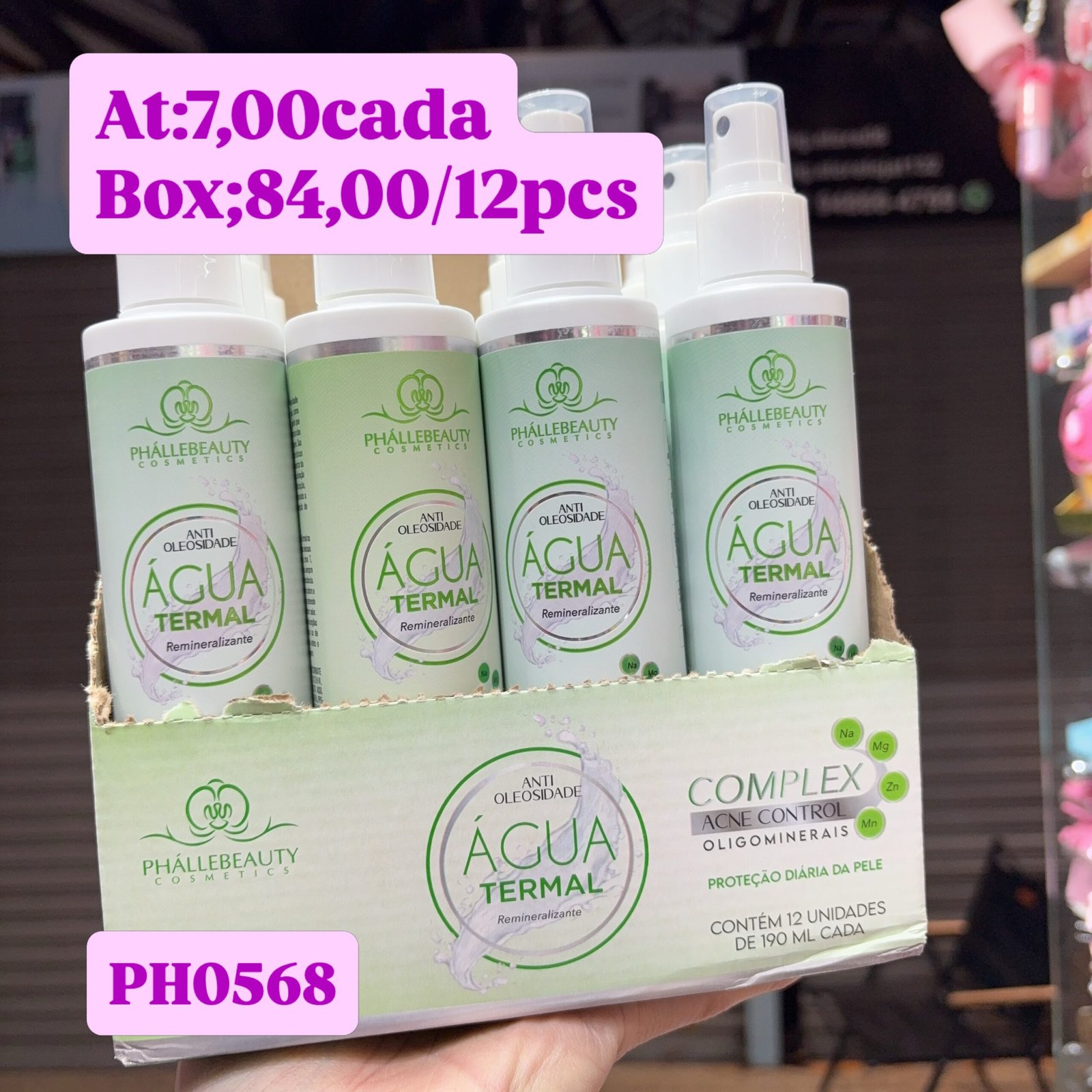 PH0568 água termal phallebeauty box:12pcs