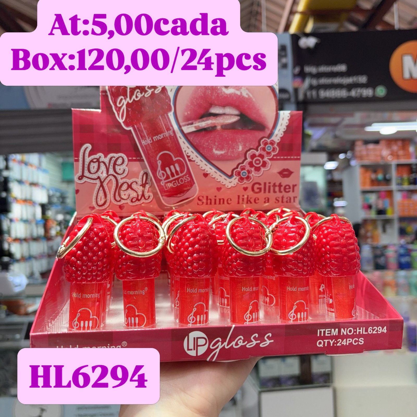 HL6294 gloss hold morning box/24pcs