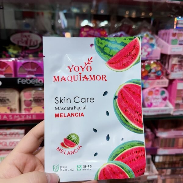 Máscara facial melancia yoyomaquiamor