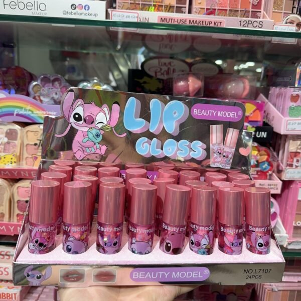 L7107 lip gloss beauty model box/24pcs