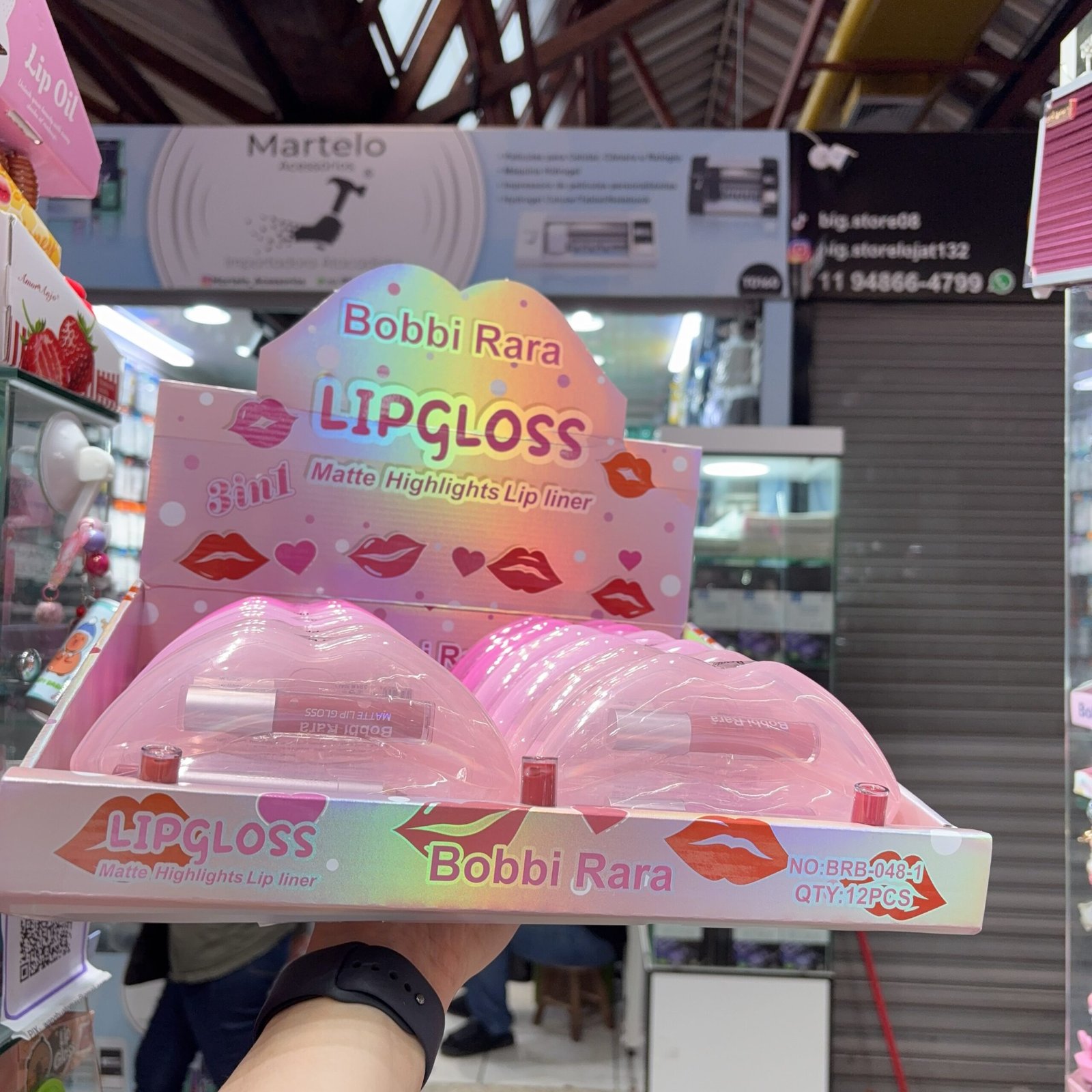 BRB048-1 lipgloss bobbi rara box/12pcs